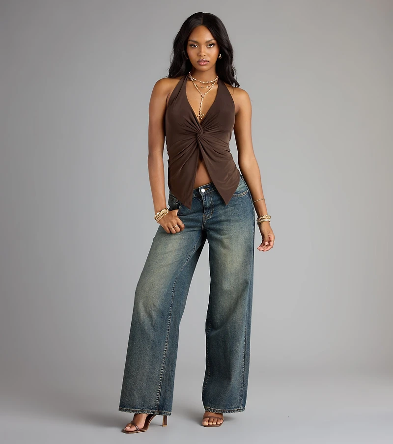 Routinely Cute Halter Knot Crop Top