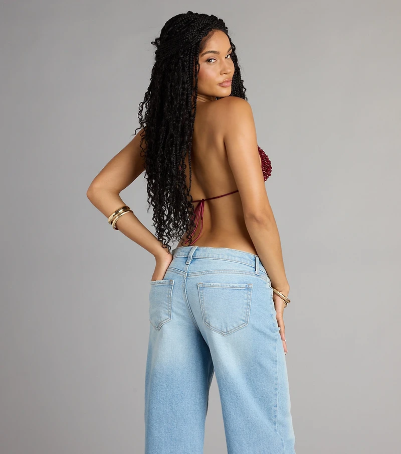 Festival Headliner Beaded Triangle Bralette