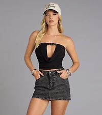 Buckled Crop Tube Top