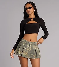 Cool Girl O-Ring Cutout Crop Top