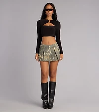 Cool Girl O-Ring Cutout Crop Top