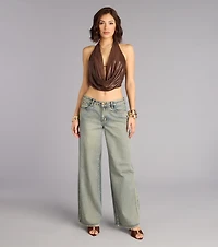 Play It Bold Faux Leather Crop Top