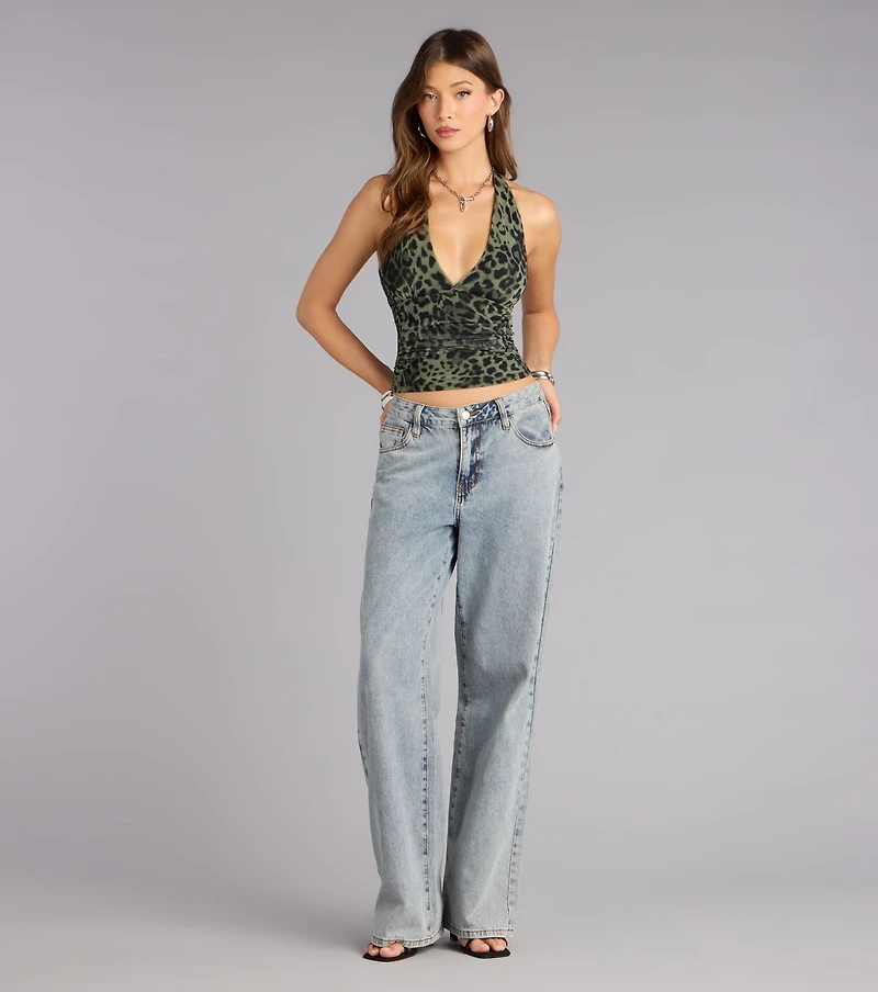Untamed Mood Leopard Halter Top