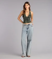 Untamed Mood Leopard Halter Top