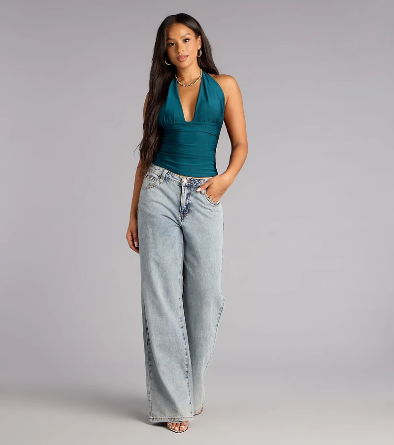 Serving Vibes Halter Crop Top