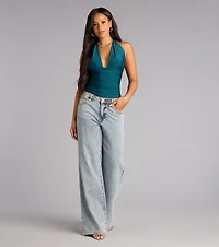 Serving Vibes Halter Crop Top