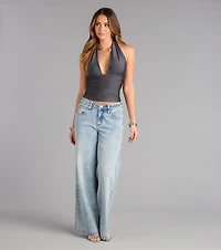 Serving Vibes Halter Crop Top