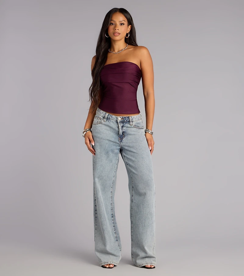 Carefree And Cute Crop Tube Top