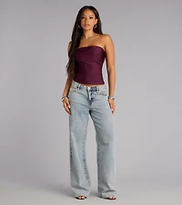 Carefree And Cute Crop Tube Top