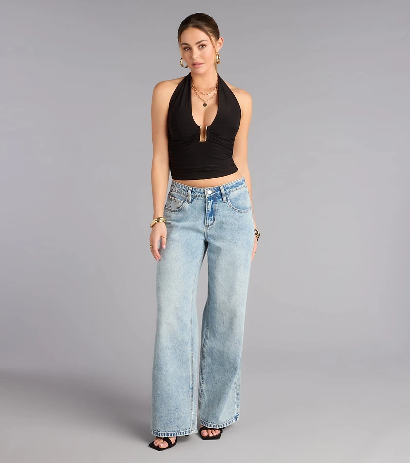 On Repeat Tie Back Halter Top