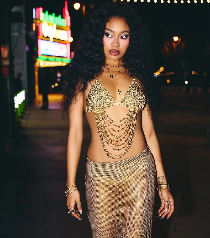 Festival Headliner Beaded Triangle Bralette