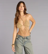 Festival Headliner Beaded Triangle Bralette