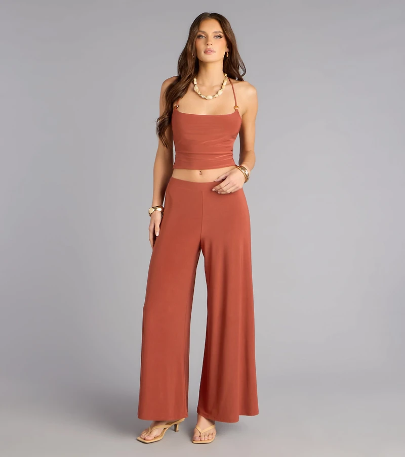 Effortless Chic Lace-Up Crop Top