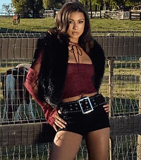 Polished Temptation Lace Long Sleeve Tie Top