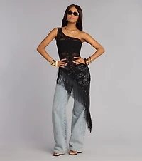 Festival Ready Lace Fringe Top