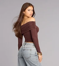 Casually Chic Knit Off-The-Shoulder Top