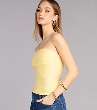 Carefree And Cute Crop Tube Top