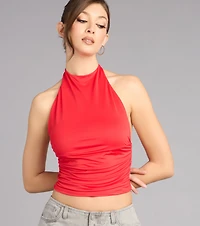 Heat Check High Neck Halter Top