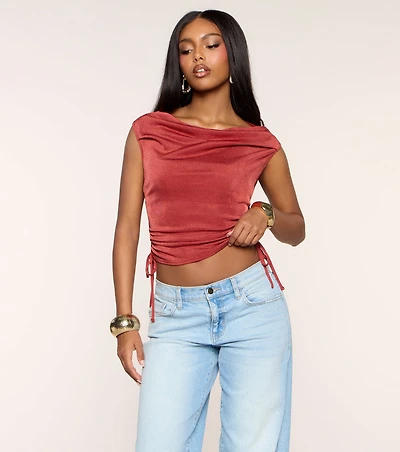 Effortless Drape Boatneck Top