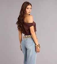 Off Script One-Shoulder Crop Top