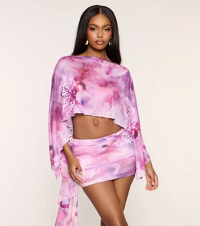 Dreamy Daze Butterfly Poncho Top