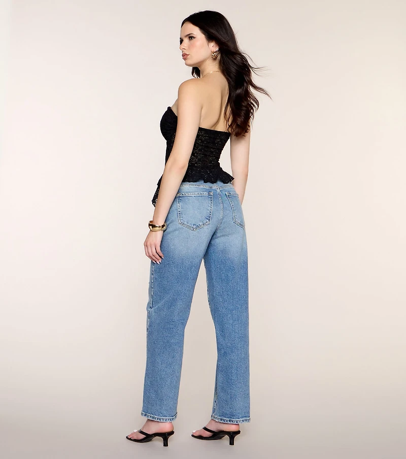 Ruffle Rumor Lace Tube Top