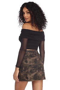 Off With The Mesh Crop Top