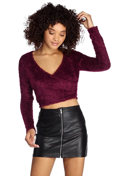 Want Knit Bad Cropped Sweater