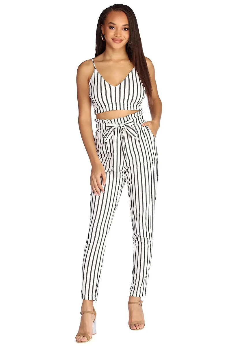 Stripe It Right Crop Top