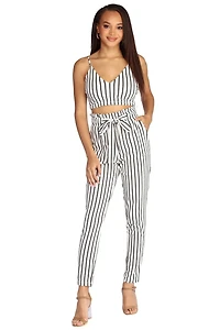 Stripe It Right Crop Top
