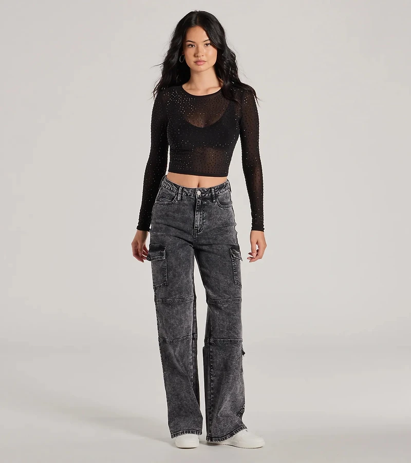 Feel The Heat Stone Crop Top