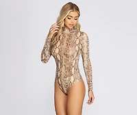 Sassy Style Snake Print Bodysuit