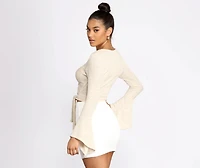 Belted Bell Beauty Top