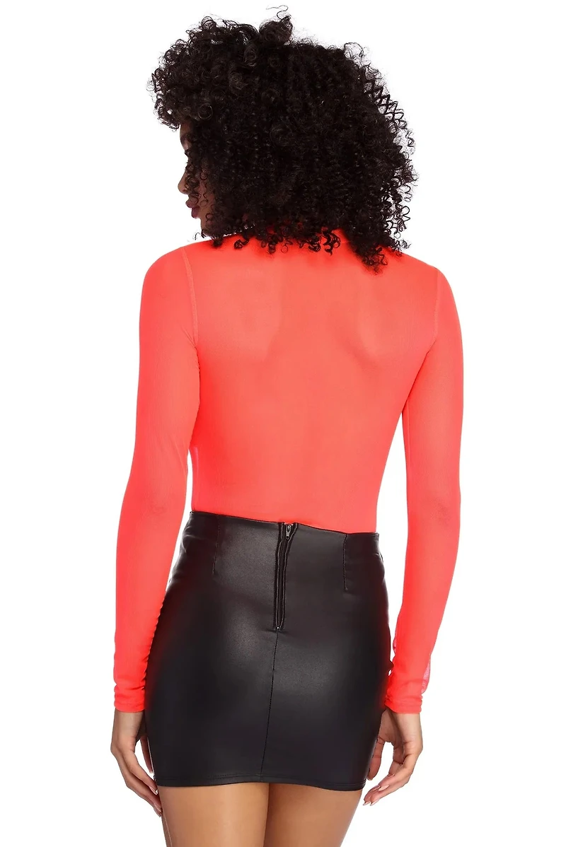 Level Up Neon Mesh Top