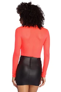 Level Up Neon Mesh Top