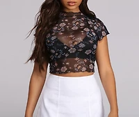 Fine Mesh Crop Top