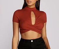 Issa Mood Keyhole Crop Top