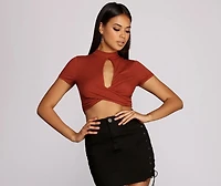 Issa Mood Keyhole Crop Top