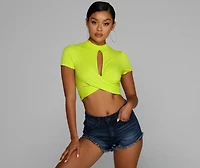 Issa Mood Keyhole Crop Top