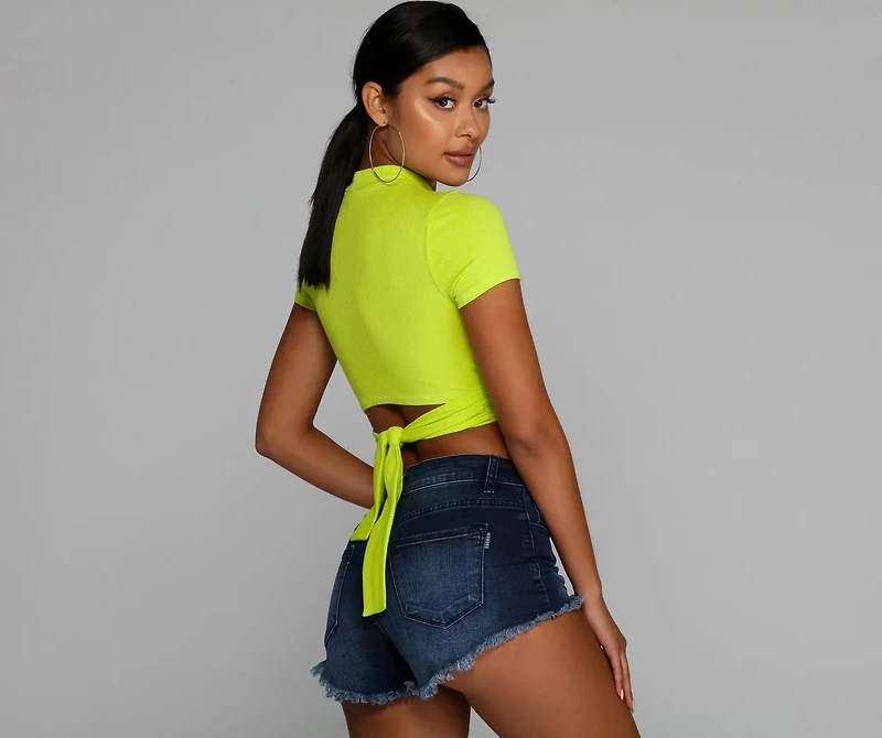 Issa Mood Keyhole Crop Top