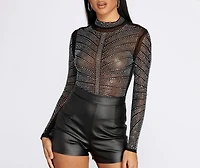 On The Hunt Heat Stone Sheer Bodysuit