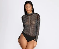 On The Hunt Heat Stone Sheer Bodysuit
