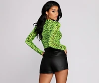 Fierce And Flashy Crop Top
