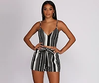 Chic Stripes Crop Top