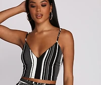 Chic Stripes Crop Top