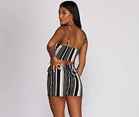 Chic Stripes Crop Top