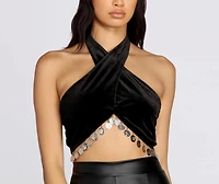 Wandering Woman Velvet Coin Halter