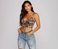 Wild Thoughts Lace-Up Top