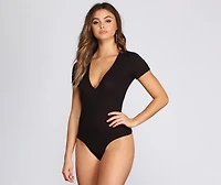 Baby Doll V-Neck Bodysuit