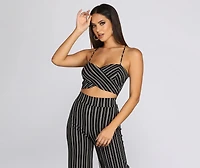 Sleek Stripes Crop Top